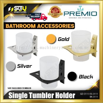 TOP QUALITYPREMIO GD-3111 / SS-3111 / BK-3111 Single Tumbler Holder / Pemegang Tumbler (Gold / Silver / Black)