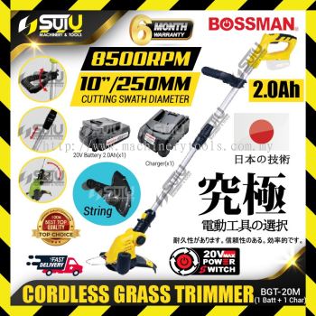 BOSSMAN BGT-20M / BGT20M 20V Cordless Grass Trimmer 8500RPM w/ 1 x Battery 2.0Ah + Charger