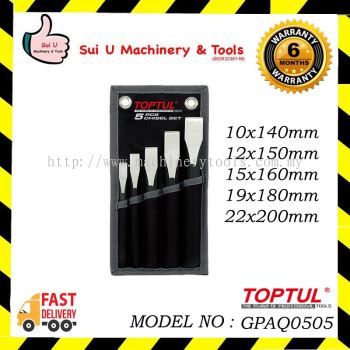 TOPTUL GPAQ0505 5PCS Flat Chisel Set