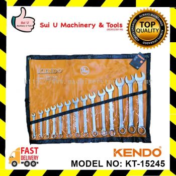 KENDO KTS-15245 14 PCS 8-24MM CRV Combination Spanner Set