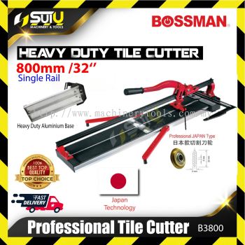 BOSSMAN B3800 Manual Tile Cutter 800mm Professional Scoring Wheel w/ Single Rail