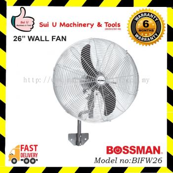 BOSSMAN BIFW26 26" Industrial Wall Fan High Speed Cooling 650mm 160W