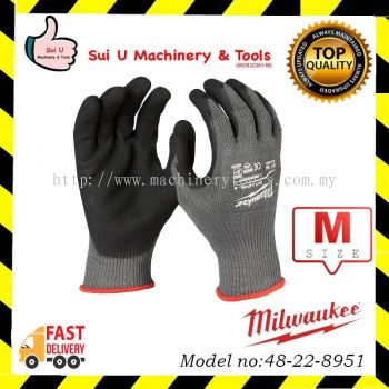 MILWAUKEE 48-22-8951 Cut Level 5 Dipped Gloves M size