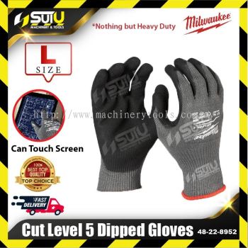 MILWAUKEE 48-22-8952 Cut Level 5 Dipped Gloves L size