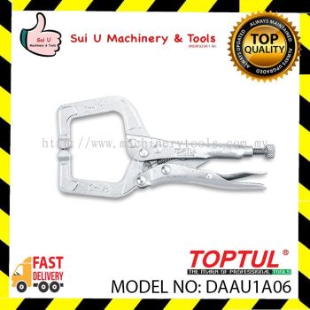 TOPTUL DAAU1A06 C-Clamp Locking Pliers with Standard Tip (6'')