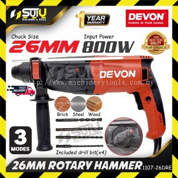 DEVON 1107-26DRE Rotary Hammer 26mm