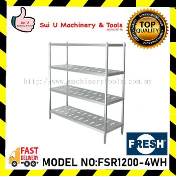 FRESH FSR1200-4WH Rack 4 Layer (With Hole) 120x48x155cm S/Steel Kitchen Equipment