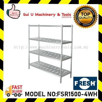 FRESH FSR1500-4WH Rack 4 Layer (With Hole) 150x48x155cm S/Steel Kitchen Equipment