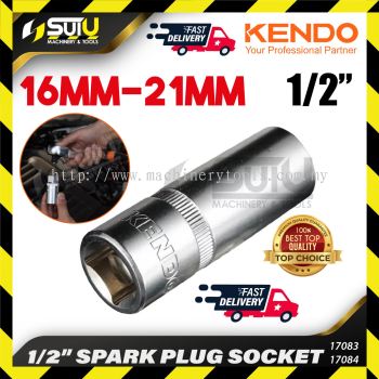 KENDO 17083 / 17084 16MM - 21MM Spark Plug Socket & Accessories