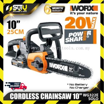 WORX WG322E Cordless Compact Chainsaw (solo) 20V 25 cm Chain Bar