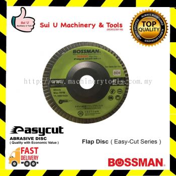 BOSSMAN BEFD60/80/100/120/180/240 4" x 16MM Flap Disc (Easy-Cut Series)