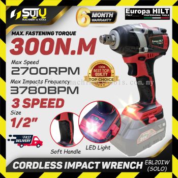 Europa Hilt EBL20IW 20V Cordless Brushless Impact Wrench (SOLO - No Battery & Charger)