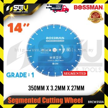BOSSMAN BRCW350A 1PCS 14" 350 x 3.2 x 27MM Segmented Cutting Wheel (Grade 1)