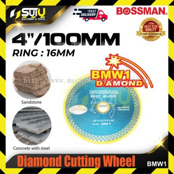 BOSSMAN BMW1 1PCS 4"/100MM Diamond Cutter / Cutting Wheel