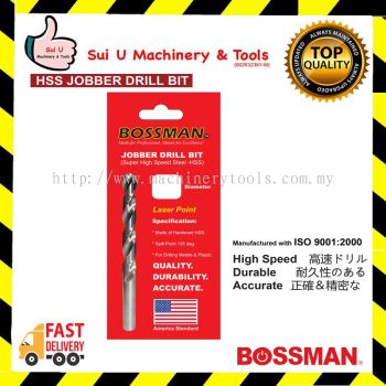 BOSSMAN HSS Jobber Drill Bit Super High Speed Steel size 1/16~1/2inches