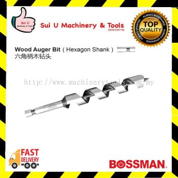 BOSSMAN Wood Auger Bit Hexagon Shank 1/4-1 inches