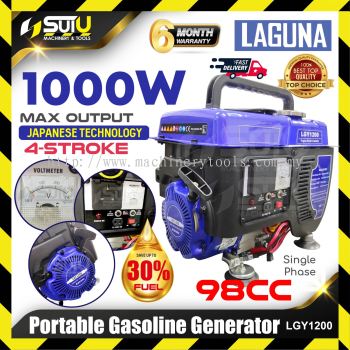 LAGUNA LGY1200 98CC Single Phase Portable Gasoline Generator 1000W
