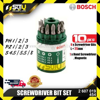 BOSCH 2607019454 10pcs Screwdriver Tool Bit Set