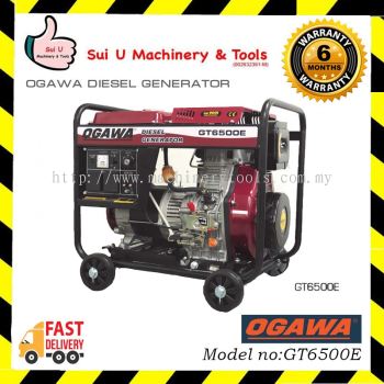 OGAWA GT6500E DIesel Generator Class E Single Phase 4.6KVA With Wheels