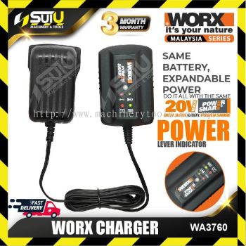 WORX WA3760 20V LI-ON Battery Charger Quick Charge Powershare