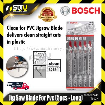 BOSCH 2608667448 (T302H) Jig Saw Blade For PVC (5 pcs- Long)