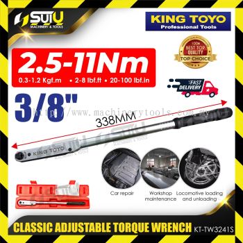 KING TOYO KT-TW3241S 3/8" 2.5-11NM Classic Adjustable Torque Wrench