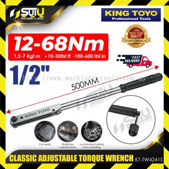 KING TOYO KT-TW4241S 1/2" 12-68NM Classic Adjustable Torque Wrench