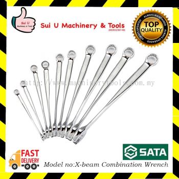 SATA 40281-40292 12PCS 8MM~19MM X-Beam Combination Wrench Set