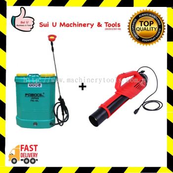 PABOOL PB-18L Rechargeable Knapsack Sprayer + 12v Sprayer Blower Garden Handheld Electric Sprayer