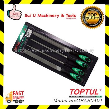 TOPTUL GBAR0401 / GBAR 0401 4pcs File Set