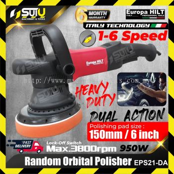 EUROPA HILT EPS21-DA / EPS21DA Dual Action 6" Random Orbital Polisher 950W 3800RPM