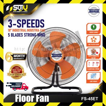 COMFORT FS-45ET 18 inch Heavy Duty 3-speeds Industrial Floor Fan ( 5 Blades )