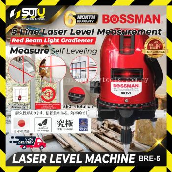BOSSMAN BRE-5 / BRE5 1H4V 5 Line Red Laser Level Machine