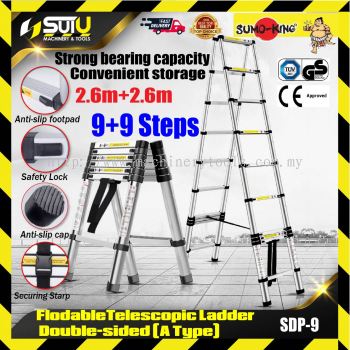 SUMO-KING SDP9 Foldable Telescopic Ladder Double-sided (A Type) 2.6m+2.6m