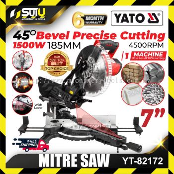 YATO YT-82172BS / YT-82172 / YT82172 / YT 82172 / 7" 4500rpm Mitre Saw C/W Laser Guide 1500W