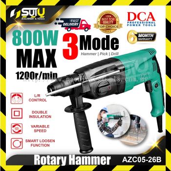 DCA AZC05-26B / AZC05-26 26MM Rotary Hammer 800W 1200RPM