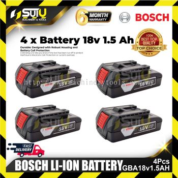 Bosch GBA18V1.5AH 18V 1.5AH LI-ION BATTERY PACK (4PCS)