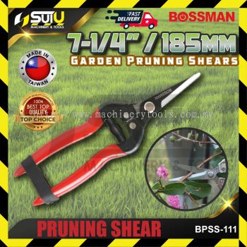 BOSSMAN BPSS-111 / BPSS111 7-1/4" /185mm Garden Pruning Shear (Straight)