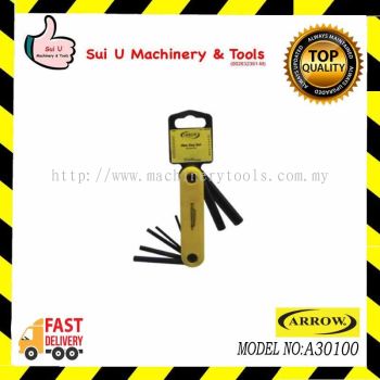 Arrow A30100 7pcs Fold Hex Key Wrench Set