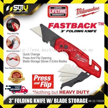 MILWAUKEE 48-22-1502X FASTBACK™ 3 Folding Utility Tool w/ Blade Storage