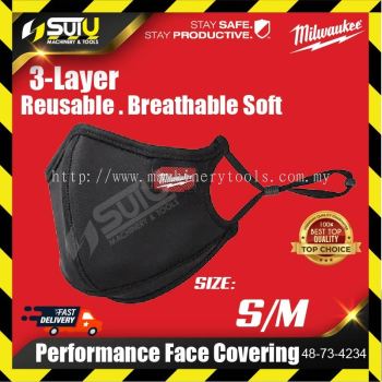 Milwaukee 48-73-4234 S/M 3-Layer Performace Face Covering / Face Mask