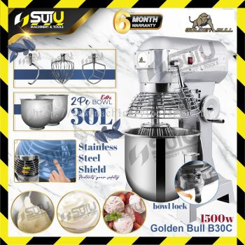 GOLDEN BULL B30&#160;/ B30C With Cover Universal Mixer 30L 7kg Planetary Universal Flour Mixer / Mesin Makanan Tepung Dagi 1.5kW 240V