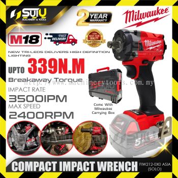 Milwaukee M18 FIW212-0X0 FUEL 1/2" Compact Impact Wrench ( SOLO )