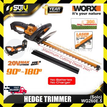WORX WG260E.5 20V Hedge Trimmer (SOLO - Without Battery & Charger)