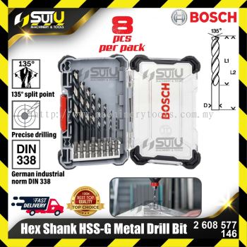BOSCH 2608577146 Hex Shank HSS-G Metal Drill Bit