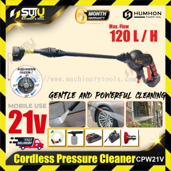 HUMHON CPW21V Industrial Cordless High Pressure Washer c/w Accessories
