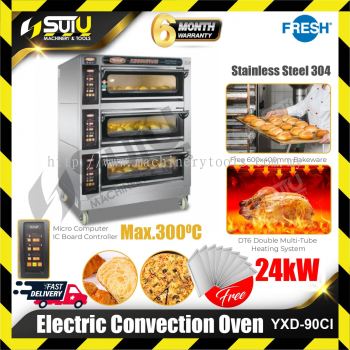 FRESH YXD-90CI 3 Layers 9 Trays Electric Convection Oven 24kw