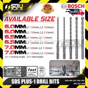 BOSCH 2608680263/ 264/ 265/ 266/ 267/ 268 SDS PLUS-1 Drill Bits (6.0-7.0mm)