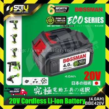 BOSSMAN ECO-Series BBE420V 20V Cordless Li-ion Battery 4.0Ah (Battery Only / Set)