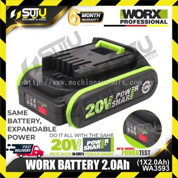 WORX WA3593 20V 2.0Ah Battery (1PC/2PCS)